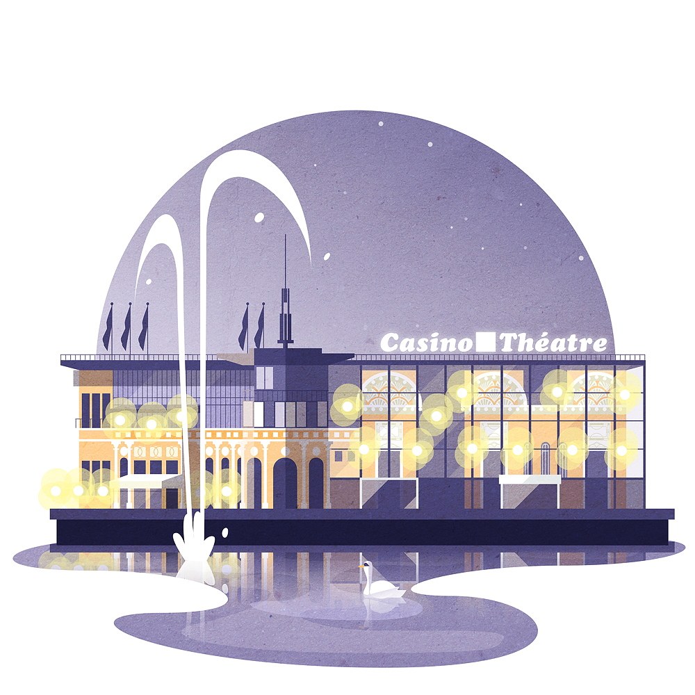 Le casino et le lac d'Enghien-les-Bains